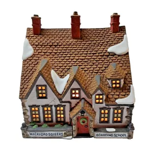 Photo of 1988 Dept 56 Wackford Squeers Boarding School Dickens Village W/LIGHT