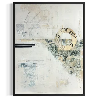 Photo of Original Mixed Media Modern Art Collage Painting 18x24 "Synaloepha" Signed