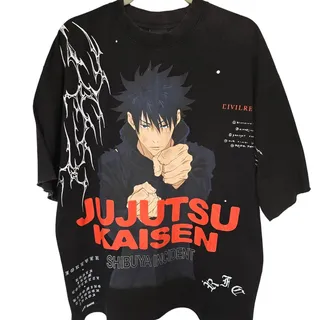 Photo of Civil Regime Jujutsu Kaisen Megumi Shibuya Incident Shirt Large NWT NEW