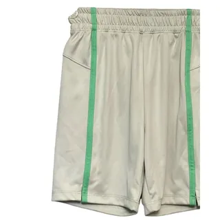 Photo of Zella Girls Athletic Basketball Shorts White Green Stripe Elastic Waist Active S