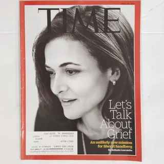 Photo of Time Magazine Apr 24 2017 Sheryl Sandberg Lets Talk About Grief, United Airlines