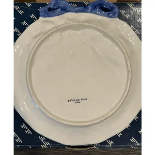Photo of Vintage Fitz & Floyd Bustles And Beaus Floral Basket Weave Canape Plate