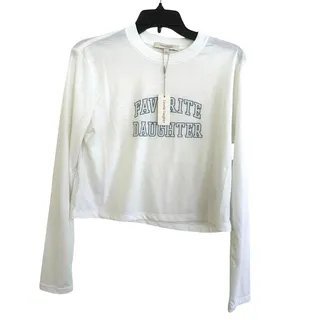 Photo of Favorite Daughter Cropped Collegiate Long Sleeve Tee