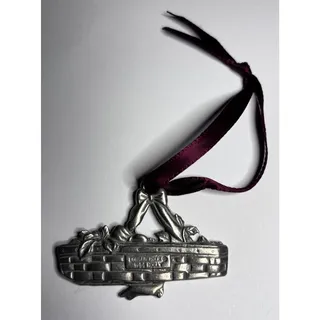 Photo of Vintage 1984 Longaberger Basket Ornament Holly Pewter Christmas