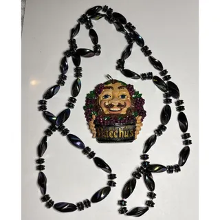 Photo of Krewe of Bacchus Mardi Gras Throw Medallion Iridescent Beads New Orleans 2”