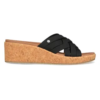 Photo of Skechers Arch Fit Beverlee Women’s Cork Wedge Sandals Black Size 10 M