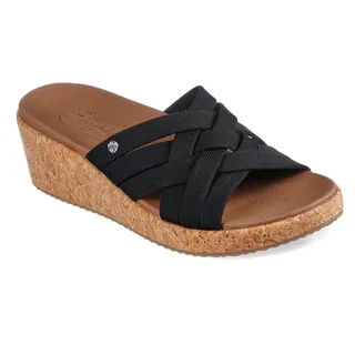 Photo of Skechers Arch Fit Beverlee Women’s Cork Wedge Sandals Black Size 10 M