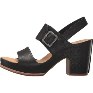 Photo of Kork Ease San Carlos Women's Sandals Platform Block Heel Black Leather Size 11