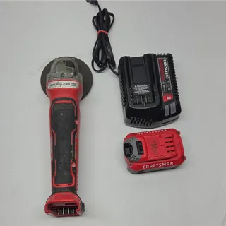 Photo of CRAFTSMAN CMCG451 BRUSHLESS 20V 4 1/2" GRINDER, BATTERY and charger