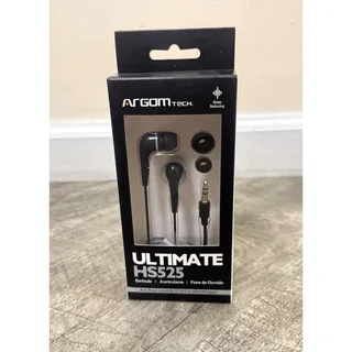 Photo of Argom Tech Ultimate HS525 Noise Reducing In-Ear Earbuds, Black, 3.5mm 1.2m
