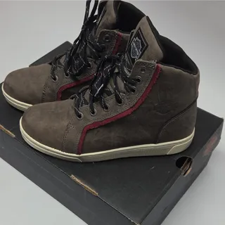 Photo of Harley Davidson Women’s 7.5 SUADE High Top Sneakers Gray Moto Boots D87163