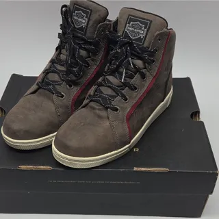 Photo of Harley Davidson Women’s 7.5 SUADE High Top Sneakers Gray Moto Boots D87163