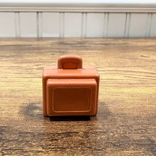 Photo of Fisher-Price Little People Brown Plastic Suitcase Vintage 80s
