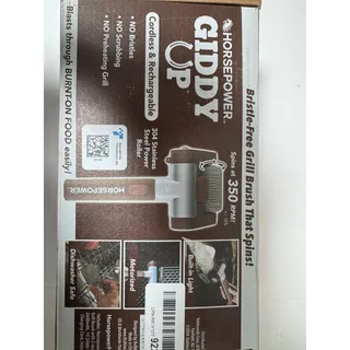 Photo of HorsePower Giddy Up Cordless, Rechargeable BBQ grill Stainless Roller Cleaner 