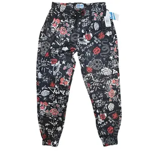 Photo of Fresh Prints of Bel-Air Mens Medium Black Graffiti Skull Rose Jogger Pants NEW