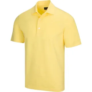 Photo of Greg Norman Freedom Micro Pique Men's Yellow Golf Polo Medium New