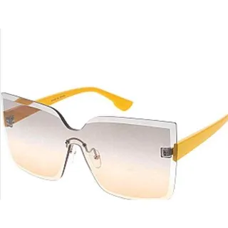 Photo of Cat Eye Sunglasses UV400 Women Light tent Lens Yellow Temple New