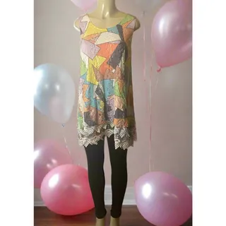 Photo of Origami Abstract Sleeveless Tunic Small