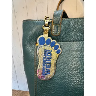Photo of Portland Leather Bag Charm PORTLAND OREGON Purse Charm AURORA
