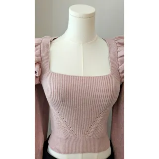 Photo of MinkPink "Callie" Knit Sweater with Open Tie Back 