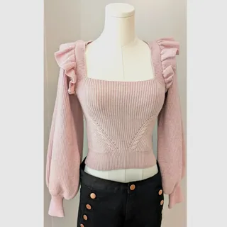 Photo of MinkPink "Callie" Knit Sweater with Open Tie Back 