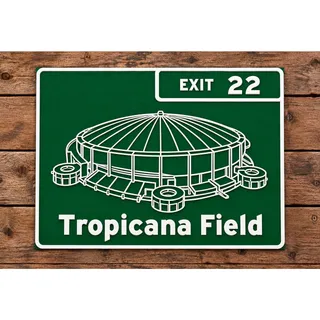Photo of Tropicana Field Road Sign Exit 22 Tampa Bay Florida Baseball Stadium Rays