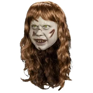 Photo of iconic The Exorcist Regan MacNeil Deluxe Injection Mask Officially Licensed