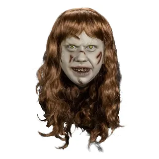 Photo of iconic The Exorcist Regan MacNeil Deluxe Injection Mask Officially Licensed