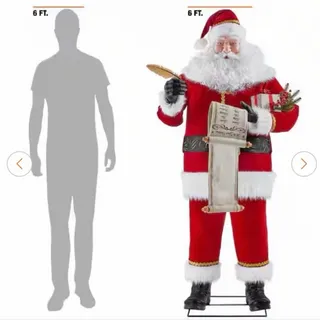 Photo of 6ft Wishlist Santa Claus Animated Christmas Animatronic 72"