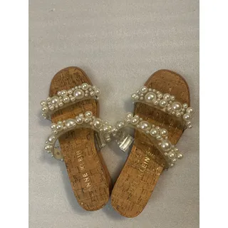 Photo of Ann Klein Blakely Pearl Sandal 6M Coquette Girl Quiet Luxury Mermaid Classic