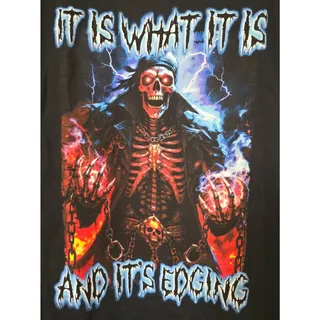 Photo of Spencer's Mens 2XL It Is What It Is Evolving Skeleton Skull Shirt NWT XXL NEW