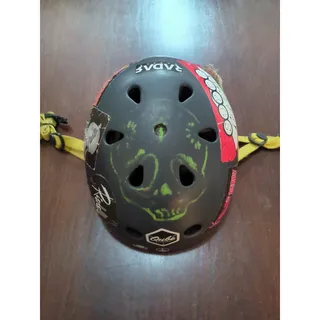Photo of Black Skate Helmet w/ Assorted Logo Stickers