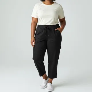 Photo of J. Jill The Art And Craft Of Cargo Pants NWT Women's Sz 18 Black Drawstring Y2K