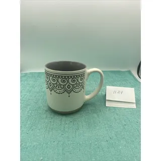 Photo of Tuscan Villa Ceramic Pottery Italian Style Coffee Mug Tea Cup Gray/White 4”