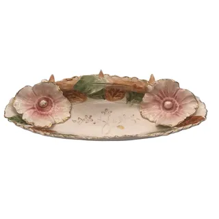 Photo of Vintage Hand-Painted Italian Porcelain Vanity Dish Brown Thornes #T28