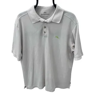 Photo of Tommy Bahama Men’s LG Polo Shirt White Short Sleeve IslandZone Moisture Wicking