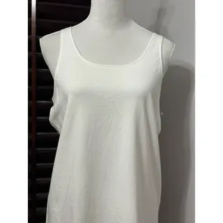 Photo of Nike Womens Sportswear Tank Dress White Scoop Neck Sleeveless Jersey Logo M New