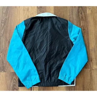 Photo of Vintage 80s Nike Windbreaker Black, White, Teal Zip-up, Size Medium GUC
