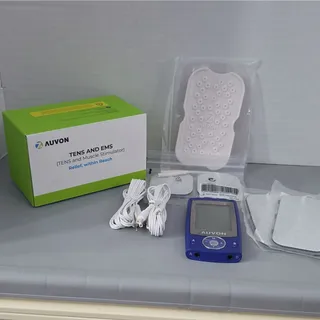 Photo of AUVON TENS AND EMS 2-Channel Handheld TENS/EMS Unit w/ Pads & Lead Wires
