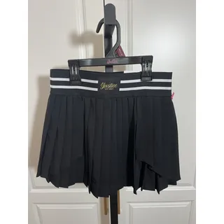 Photo of NEW NWT Girls Justice Black Pleated Athletic Skirt With Shorts Size Small 7/8