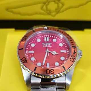 Photo of Invicta Pro Diver Lady SS Red/Orange Gradiant Dial Orange Rotating Bezel