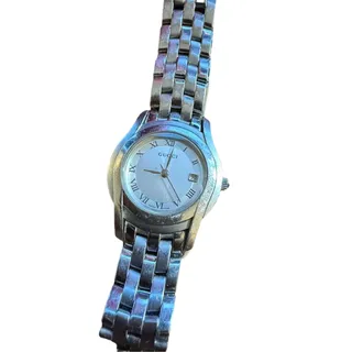 Photo of Gucci 5500L Women's Watch 27mm Silver Roman Dial Date Stainless Steel