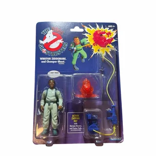 Photo of Kenner Ghostbusters Winston Zeddemore and Chomper Ghost Action Figure