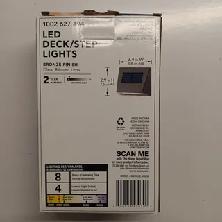 Photo of Hampton Bay Solar LED Deck & Step Lights Bronze Finish 4-Pack Model 43039
