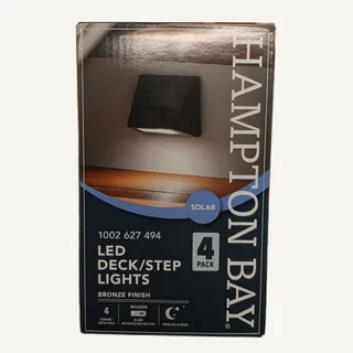 Photo of Hampton Bay Solar LED Deck & Step Lights Bronze Finish 4-Pack Model 43039