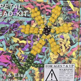Photo of Beadafun Pony Bead Kit Flower Arts & Craft Kit 8" Keychain Key Ring Bag Charm