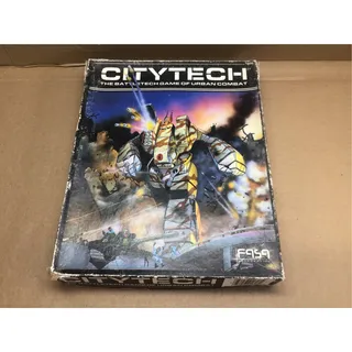 Photo of CityTech Battletech 1608 Vintage 1985 Boxed Lot Maps Rulebook Counters