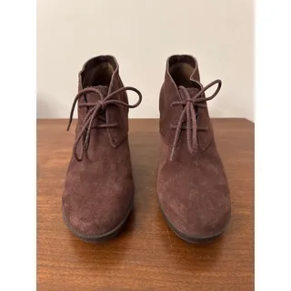 Photo of Cole Haan Brown Suede Wedge Ankle Booties Size 9 Boho Cottage