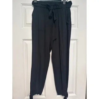 Photo of Oddy Paperbag Waist Jogger Black Pants S