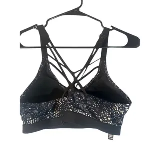 Photo of Victoria’s Secret Women’s Black Starry Night Padded Crisscross Sports Bra Sz 36B